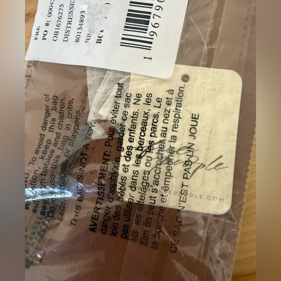 NWT - Free People Brown Distressed Vegan Wallet - Picture 8 of 8